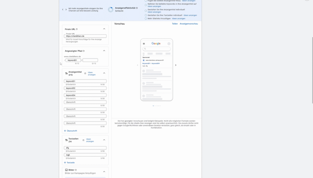 Google Ads Anzeigentext ohne Markennamen der Konkurrenz